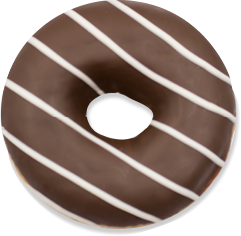 choco donut mok with white waves