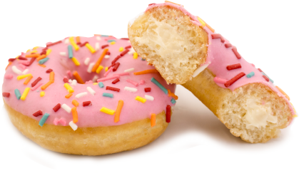 homero muk donut vanilla filled rainbow sprinkles