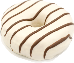 white chocolate mok donut